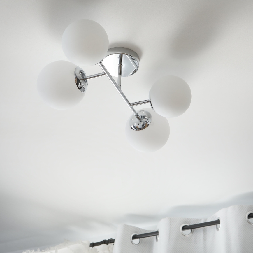 Brilagi - Aufgesetzte Deckenleuchte MALONY 4xE14/20W/230V glänzender Chrom