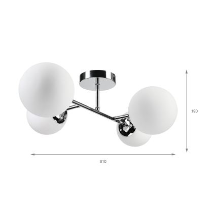 Brilagi - Aufgesetzte Deckenleuchte MALONY 4xE14/20W/230V glänzender Chrom