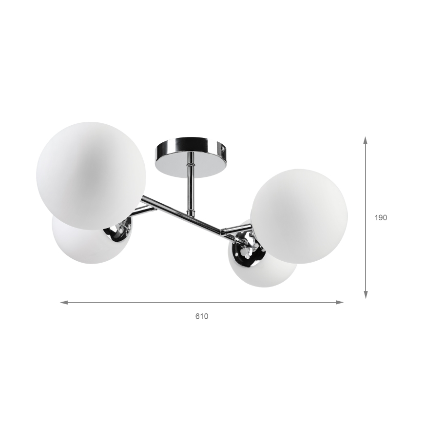 Brilagi - Aufgesetzte Deckenleuchte MALONY 4xE14/20W/230V glänzender Chrom