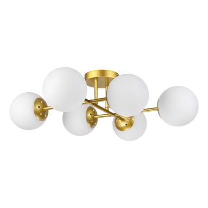 Brilagi - Aufgesetzte Deckenleuchte MALONY 6xE14/20W/230V goldfarben