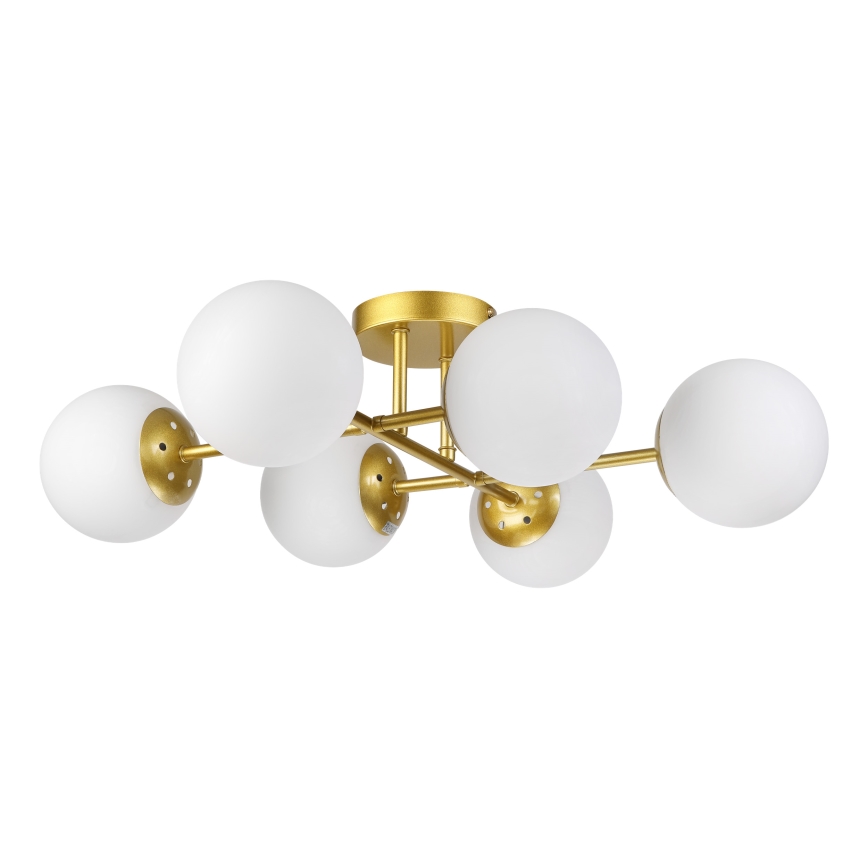 Brilagi - Aufgesetzte Deckenleuchte MALONY 6xE14/20W/230V goldfarben