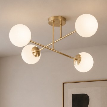 BRILAGI - Aufgesetzte Deckenleuchte MILO 4xE27/60W/230V goldfarben