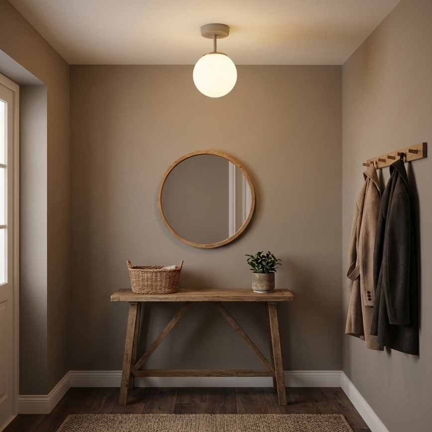 Brilagi - Aufgesetzte Deckenleuchte MILO ECRU 1xE27/60W/230V beige/gold