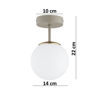 Brilagi - Aufgesetzte Deckenleuchte MILO ECRU 1xE27/60W/230V beige/gold