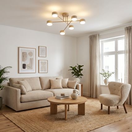 Brilagi - Aufgesetzte Deckenleuchte MONO 6xGX53/12W/230V beige