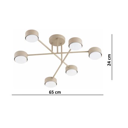 Brilagi - Aufgesetzte Deckenleuchte MONO 6xGX53/12W/230V beige