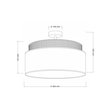 Brilagi - Aufgesetzte Deckenleuchte PADOVA 1xE27/60W/230V Ø 40 cm beige