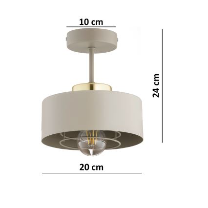 BRILAGI - Aufgesetzte Deckenleuchte SPRING 1xE27/60W/230V Ø 20 cm beige/gold