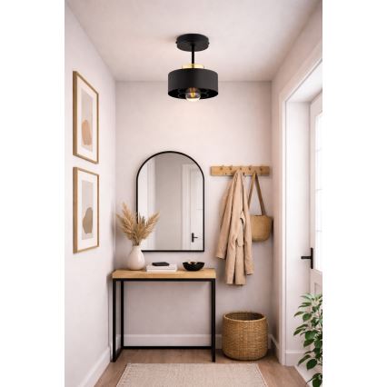 BRILAGI - Aufgesetzte Deckenleuchte SPRING 1xE27/60W/230V Ø 20 cm schwarz/gold