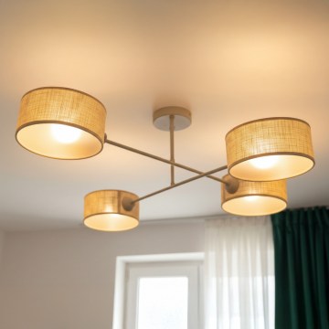 Brilagi - Aufgesetzte Deckenleuchte VIRGO 4xE14/40W/230V beige/gold