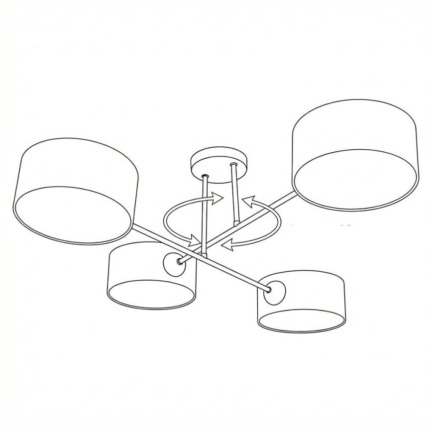 Brilagi - Aufgesetzte Deckenleuchte VIRGO 4xE14/40W/230V beige/gold