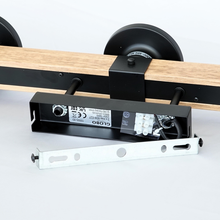 Brilagi - Aufgesetzte Deckenleuchte VISTA 3xE27/60W/230V Eiche