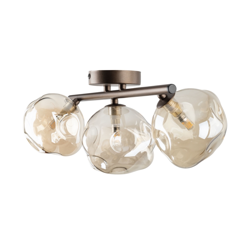 Brilagi - Aufgesetzte Deckenleuchte VULCANO 3xG9/8W/230V bronze/rauchbeige
