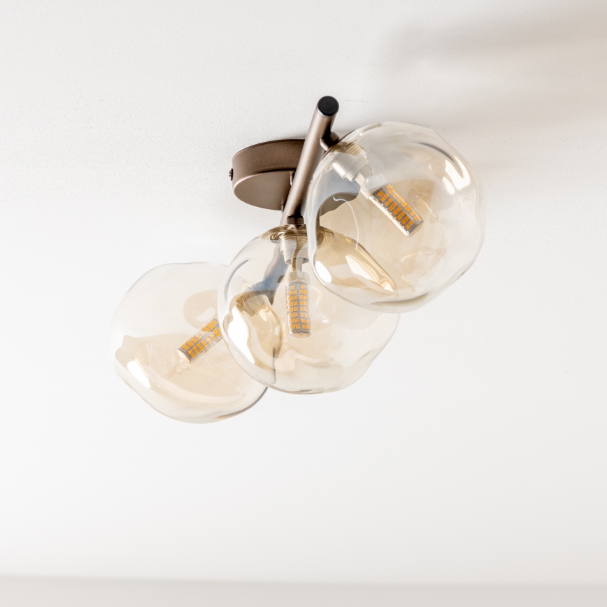 BRILAGI - Aufgesetzte Deckenleuchte VULCANO 3xG9/8W/230V bronze/rauchbeige