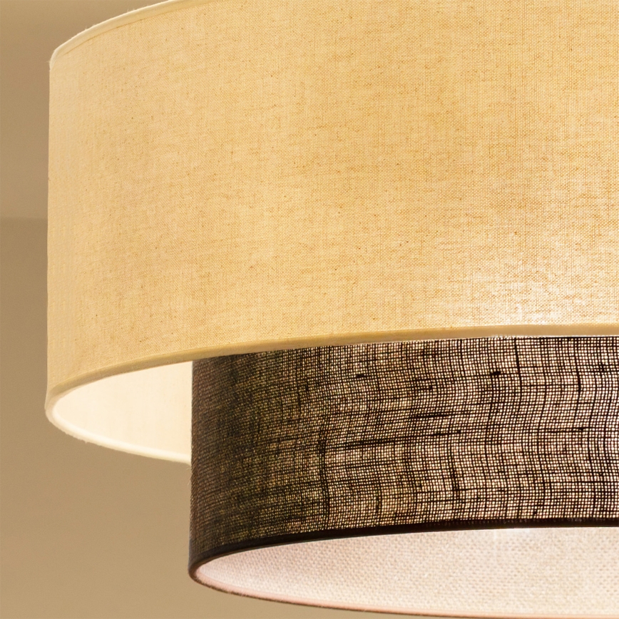 Brilagi - Aufgesetzte LED-Deckenleuchte Boho-Stil 3xE27/15W/230V Ø 60 cm creme/braun