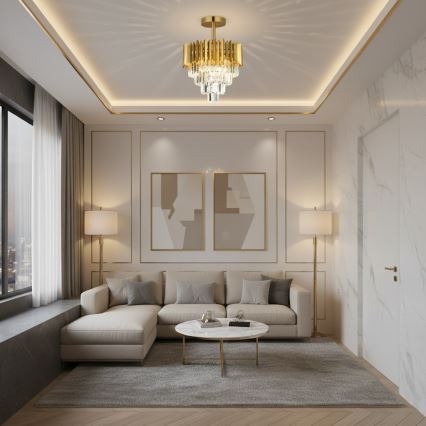 Brilagi - Aufgesetzter Kronleuchter CRISTAL 5xE14/40W/230V pr. 43 cm