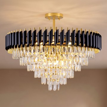 BRILAGI - Aufgesetzter Kronleuchter ECLIPSE 12xE14/10W/230V Ø 78 cm Gold/Schwarz