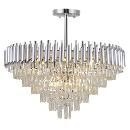 BRILAGI - Aufgesetzter Kronleuchter ECLIPSE 12xE14/10W/230V Ø 78 cm silber