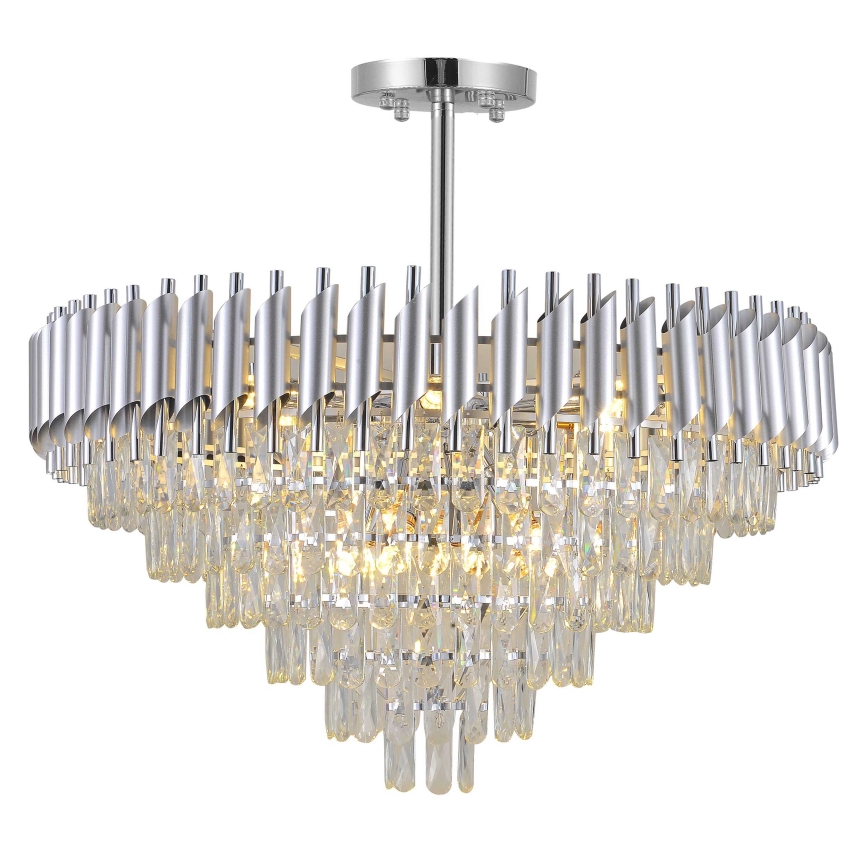 BRILAGI - Aufgesetzter Kronleuchter ECLIPSE 12xE14/10W/230V Ø 78 cm silber