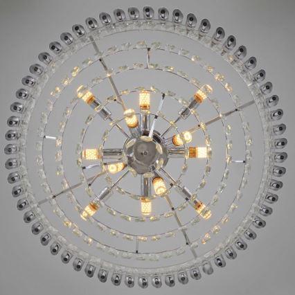 BRILAGI - Aufgesetzter Kronleuchter ECLIPSE 12xE14/10W/230V Ø 78 cm silber