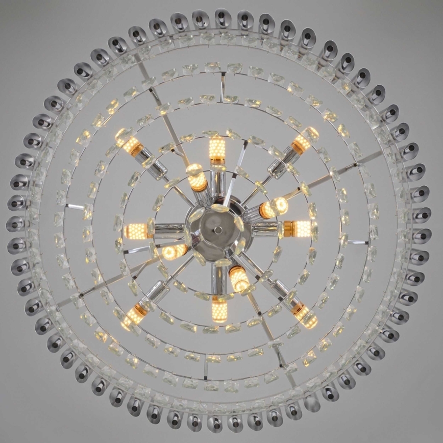 BRILAGI - Aufgesetzter Kronleuchter ECLIPSE 12xE14/10W/230V Ø 78 cm silber