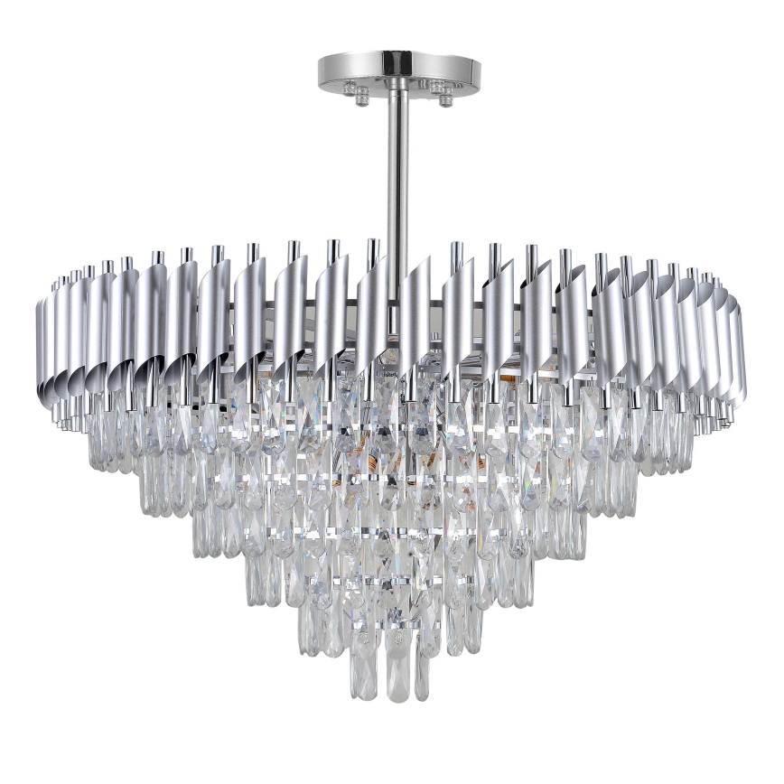 BRILAGI - Aufgesetzter Kronleuchter ECLIPSE 12xE14/10W/230V Ø 78 cm silber