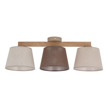 Brilagi - Aufgesetzter Kronleuchter LATTE 3xE27/15W/230V Kiefer/Mix