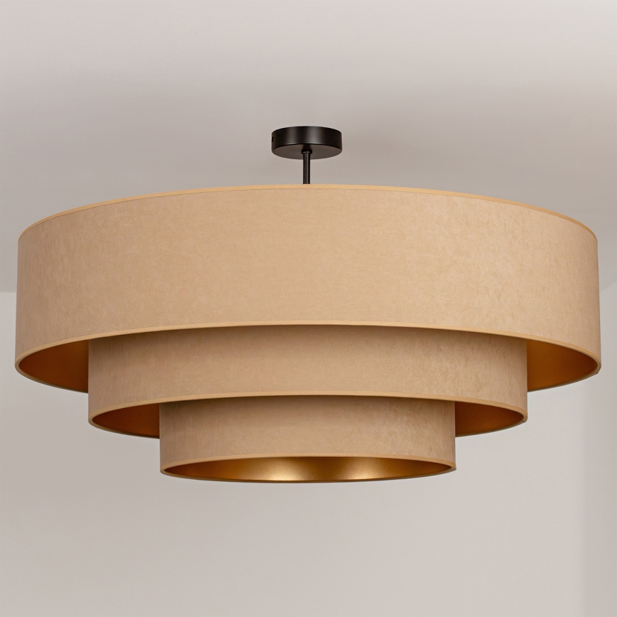 Brilagi - Aufgesetzter Kronleuchter LUNETA 3xE27/60W/230V Ø 80 cm beige/gold