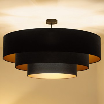 Brilagi - Aufgesetzter Kronleuchter LUNETA 3xE27/60W/230V Ø 80 cm schwarz/gold