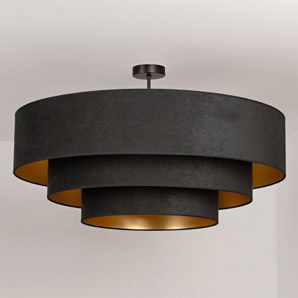 Brilagi - Aufgesetzter Kronleuchter LUNETA 3xE27/60W/230V Ø 80 cm schwarz/gold