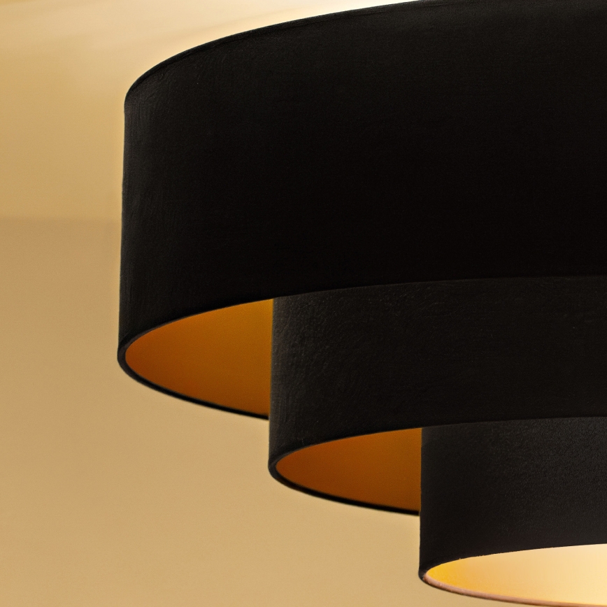 Brilagi - Aufgesetzter Kronleuchter LUNETA 3xE27/60W/230V Ø 80 cm schwarz/gold