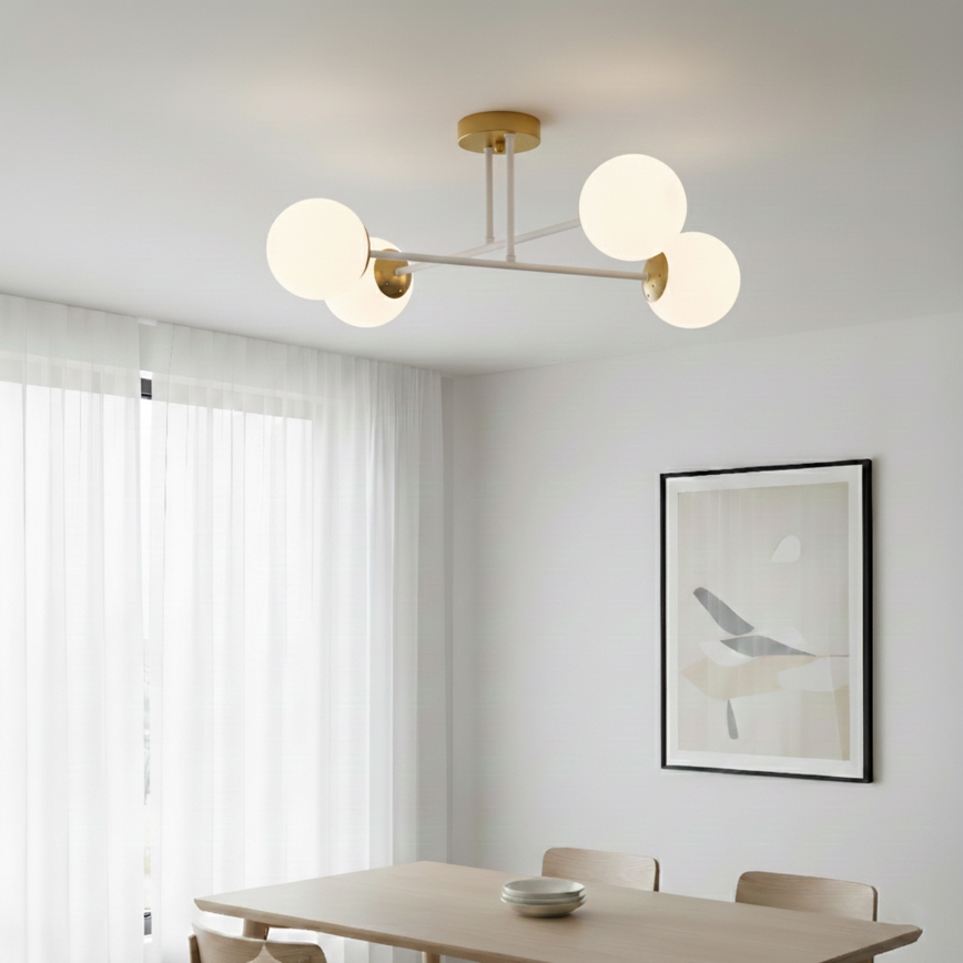 Brilagi - Aufgesetzter Kronleuchter MALIVA 4xE14/15W/230V gold/weiß