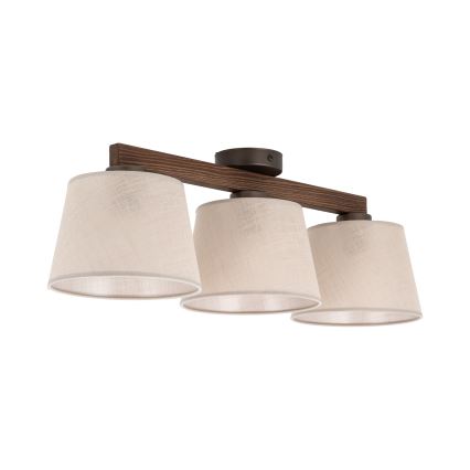 BRILAGI - Aufgesetzter LED-Kronleuchter LATTE 3xE27/15W/230V Kiefer/Beige