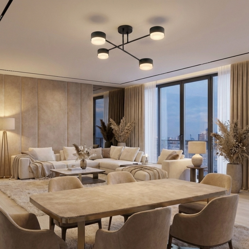 Brilagi - Aufputz-Deckenleuchte 4xGX53/12W/230V schwarz