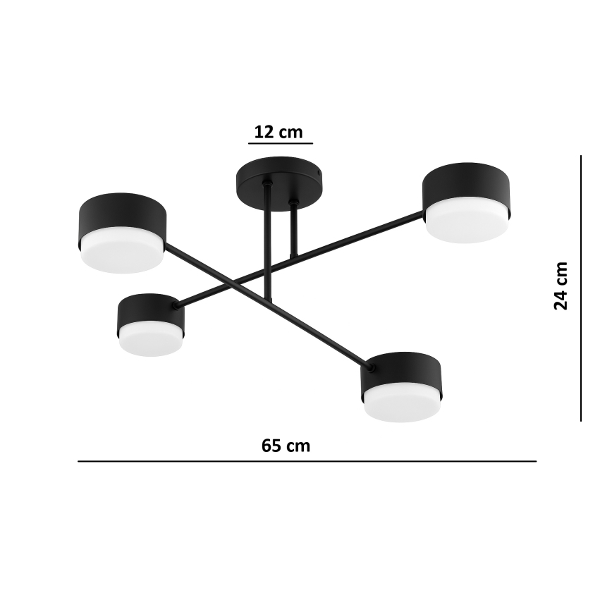 Brilagi - Aufputz-Deckenleuchte 4xGX53/12W/230V schwarz