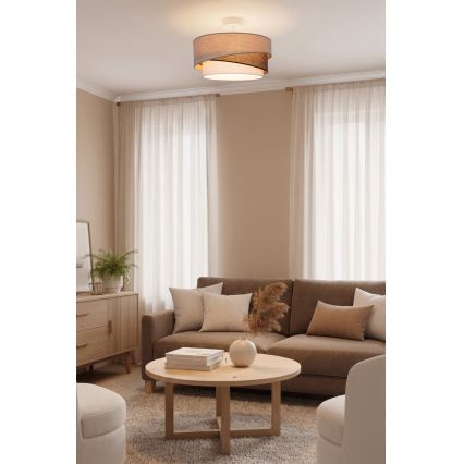 Brilagi - Aufputz-Deckenleuchte ARROW 1xE27/60W/230V Ø 45 cm beige/braun/weiß