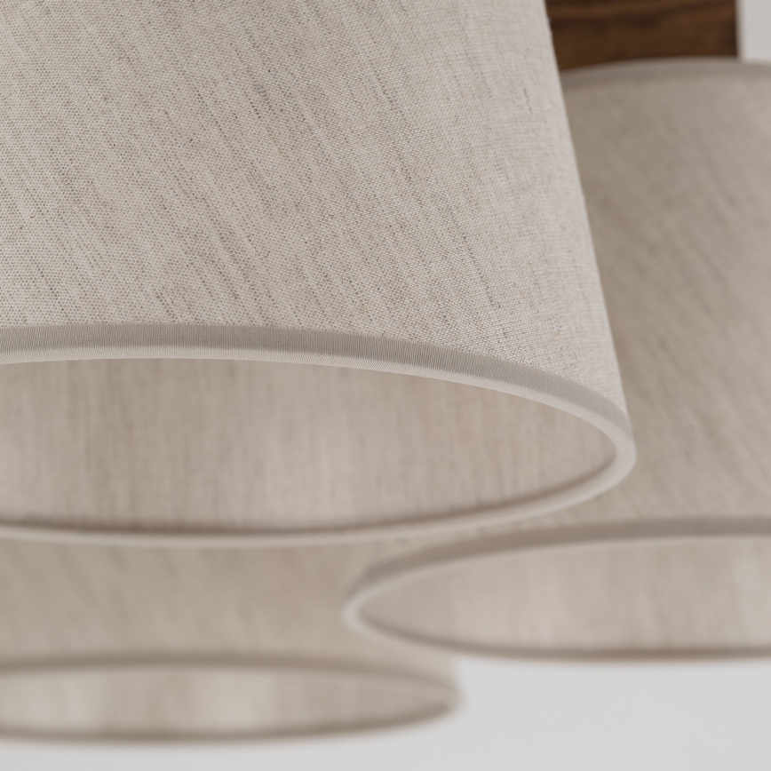 Brilagi - Aufputz-Deckenleuchte LATTE 5xE27/15W/230V Kiefer/Creme