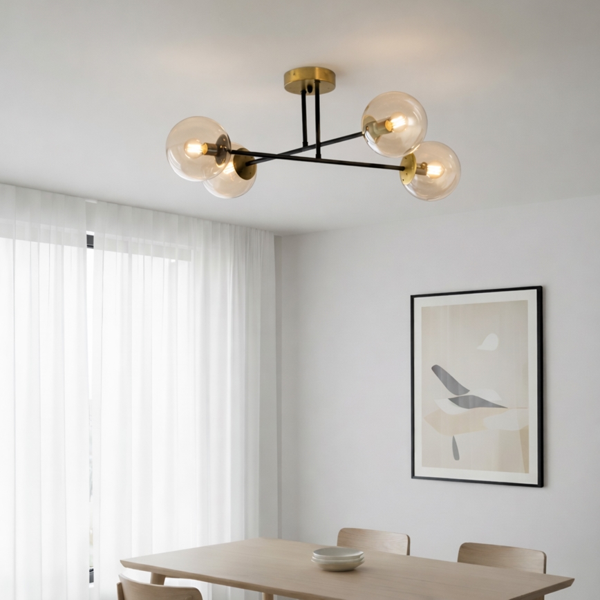 Brilagi - Aufputz-Deckenleuchte MALIVA 4xE14/15W/230V goldfarben