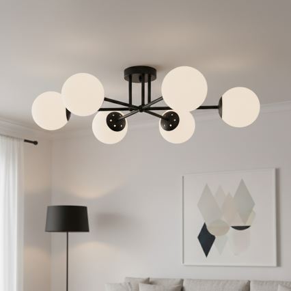 Brilagi - Aufputz-Deckenleuchte MALIVA 6xE14/15W/230V schwarz/weiß