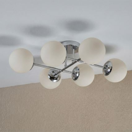 Brilagi - Aufputz-Deckenleuchte MALONY 6xE14/20W/230V glänzender Chrom