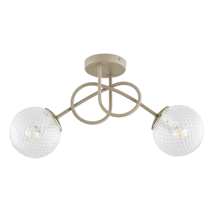 Brilagi - Aufputz-Deckenleuchte STELLA 2xE27/60W/230V Beige/Gold