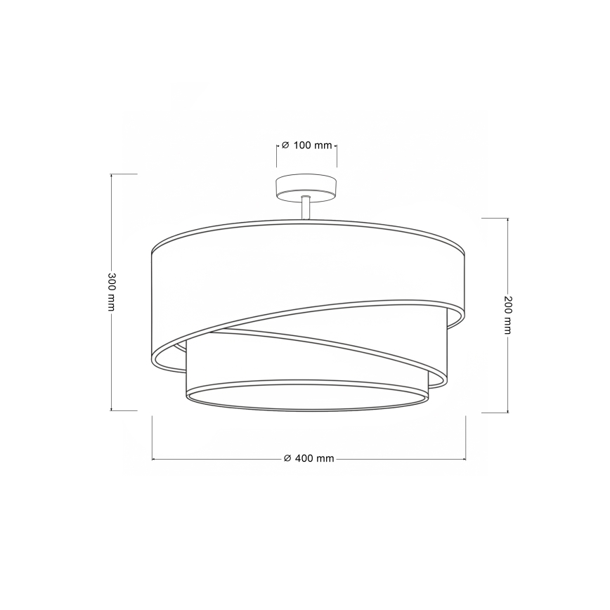 Brilagi - Aufputz-Deckenleuchte TRIO 1xE27/60W/230V Ø 40 cm creme/grau