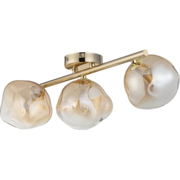 Brilagi - Aufputz-Deckenleuchte VULCANO 3xG9/8W/230V gold/rauchbeige