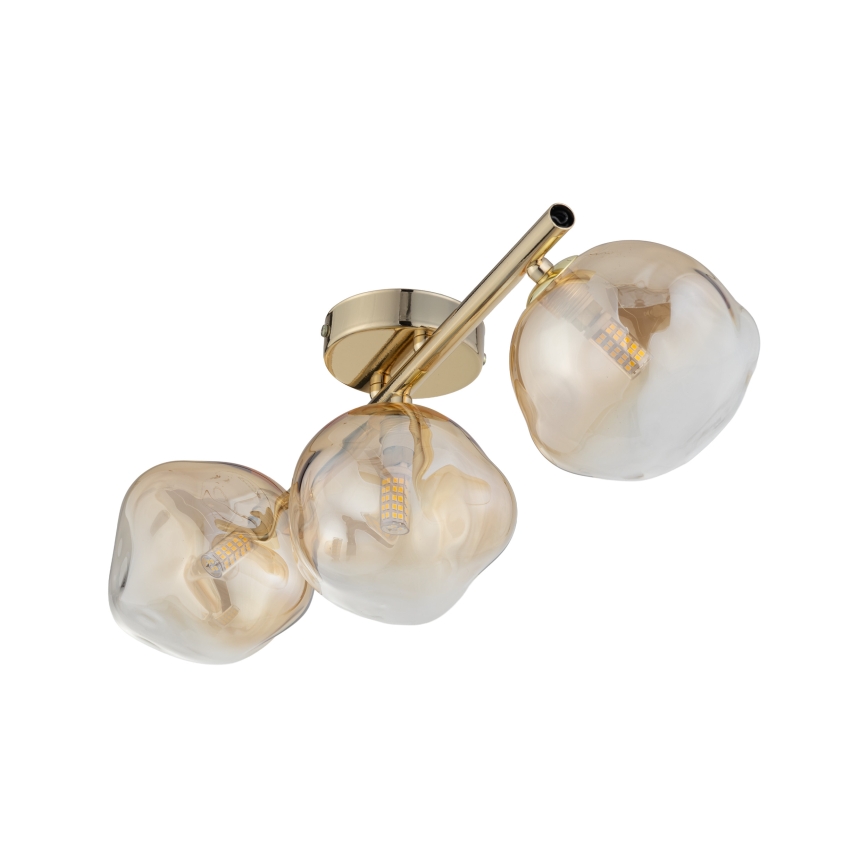 Brilagi - Aufputz-Deckenleuchte VULCANO 3xG9/8W/230V gold/rauchbeige