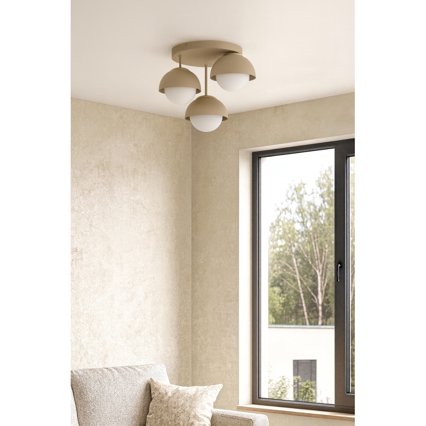 Brilagi - Aufputz-Kronleuchter COSMO 3xE27/60W/230V beige/gold