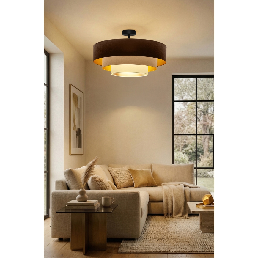 Brilagi - Aufputzleuchte LUNETA 3xE27/60W/230V pr. 80 cm braun/beige/creme