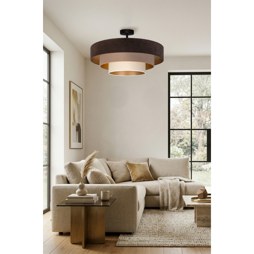 Brilagi - Aufputzleuchte LUNETA 3xE27/60W/230V pr. 80 cm braun/beige/creme