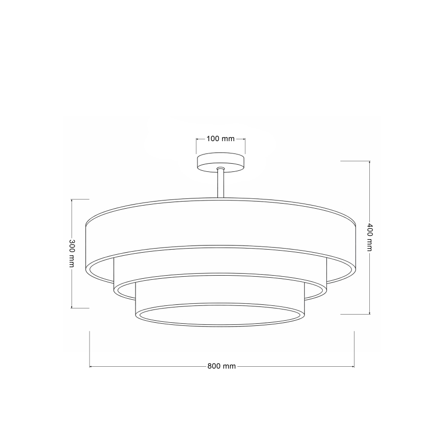 Brilagi - Aufputzleuchte LUNETA 3xE27/60W/230V pr. 80 cm braun/beige/creme