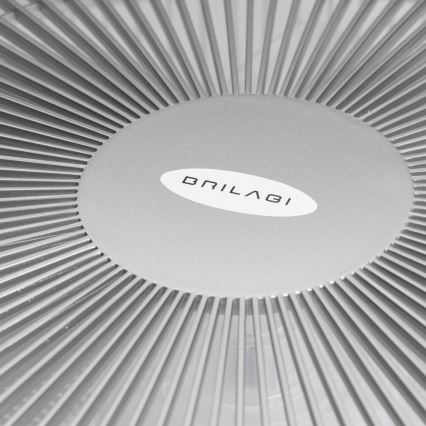 Brilagi - LED-Dimmleuchte mit Ventilator AURA LED/38W/230V 3000-6000K Silber + Fernbedienung