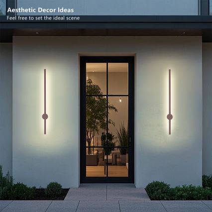 Brilagi - Außenwandleuchte AURA LED/12W/230V 3000K IP54 65 cm braun CRI 90